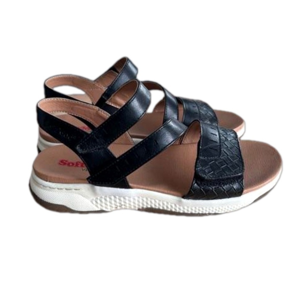 SoftMoc Black Vegan Sandals Size 38